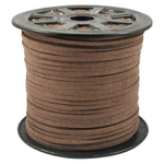 шз3-к Шнур из замши, 3мм плоский, кофейный, метр