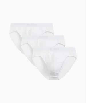 Мужские трусы (3шт) спорт Atlantic 3MP-094, белый