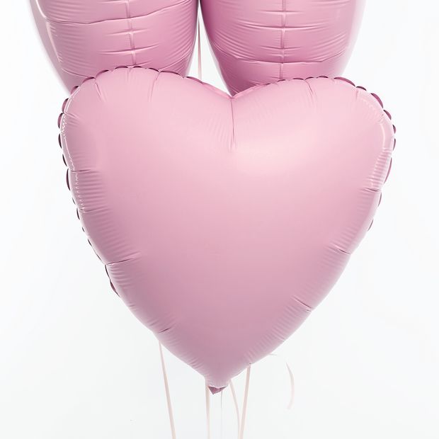 Ag Шар Сердце 19''/46 см, Flamingo фламинго сатин (БГ-15)