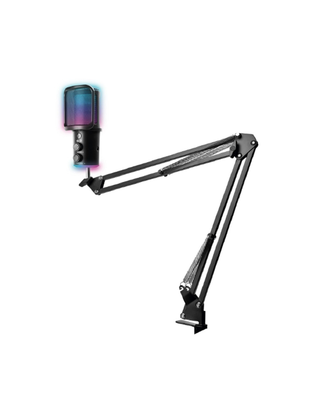 RITMIX RDM-278 USB Gaming Black {Подключение  Type-C - USB A / Type-C, Jack 3,5 мм на наушники; размеры микрофона: 5 * 15* 5 см}