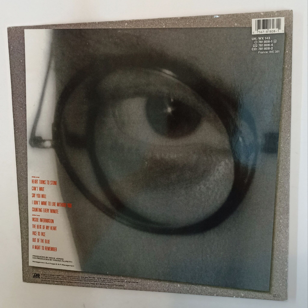 Винтажная виниловая пластинка LP Foreigner Inside Information (Germany 1987)