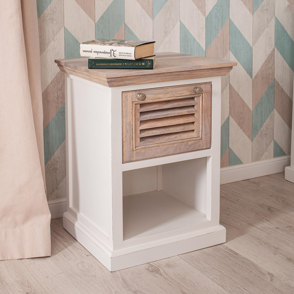 Тумба Secret De Maison RIVIERA ( mod.NSD-001) дерево манго, 50x40x70 см, Antique white/white wash