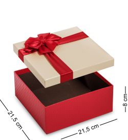 WG-51/2-A Коробка подарочная «Квадрат» цв.красн/беж.