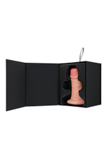 Телесный фаллоимитатор на присоске RealStick CALIBER - 14 см. (Цвет: телесный)