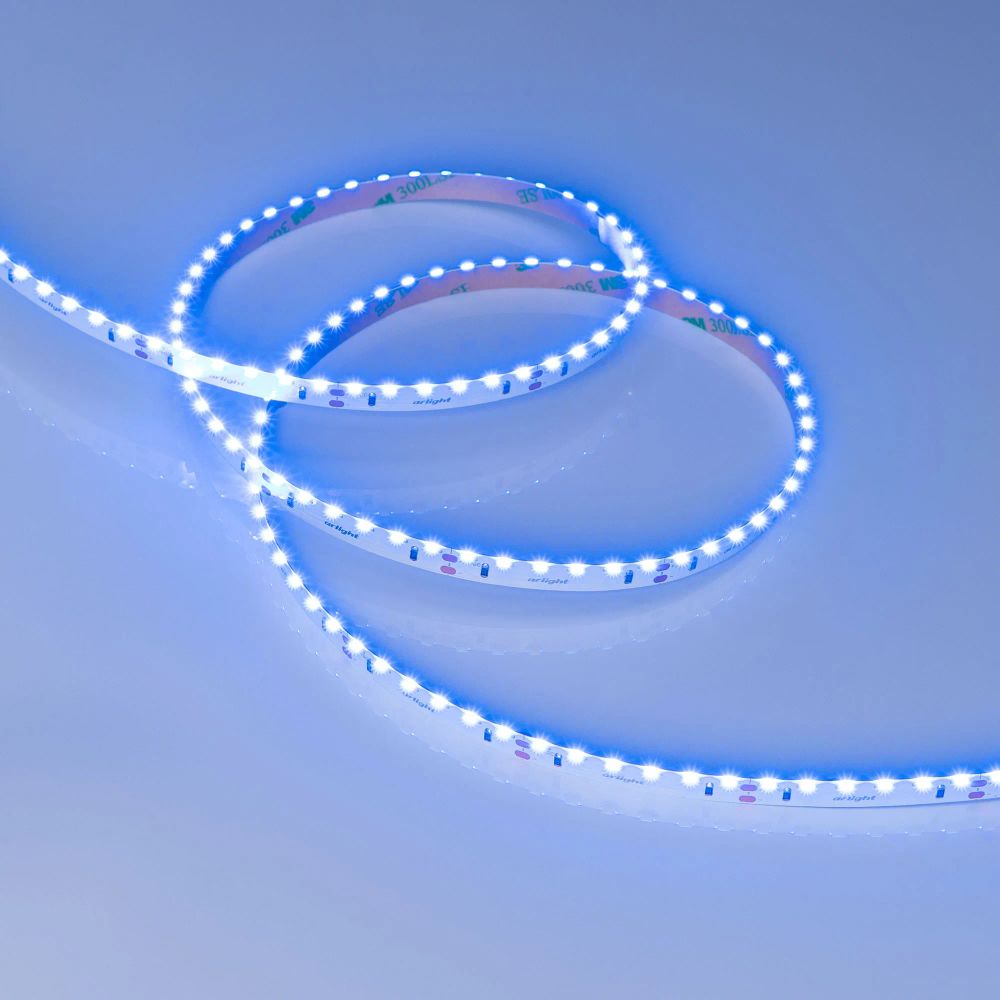 Светодиодная лента RS-S120-8mm 24V Blue (9.6 W/m, IP20, 3014, 5m) (Arlight, боковое свечение) 037153