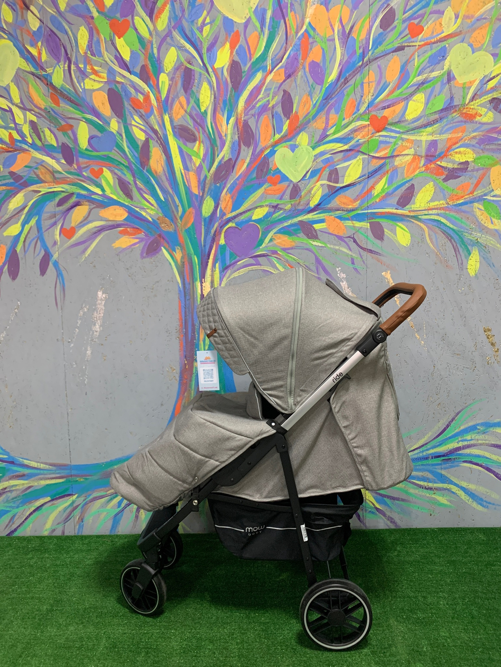 Коляска детская MOWBaby "RIDE" RA088 Silver Beige