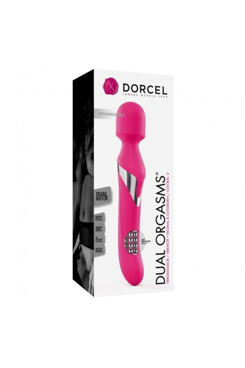 Dorcel DUAL ORGASMS MAGENTA - Двусторонний массажер