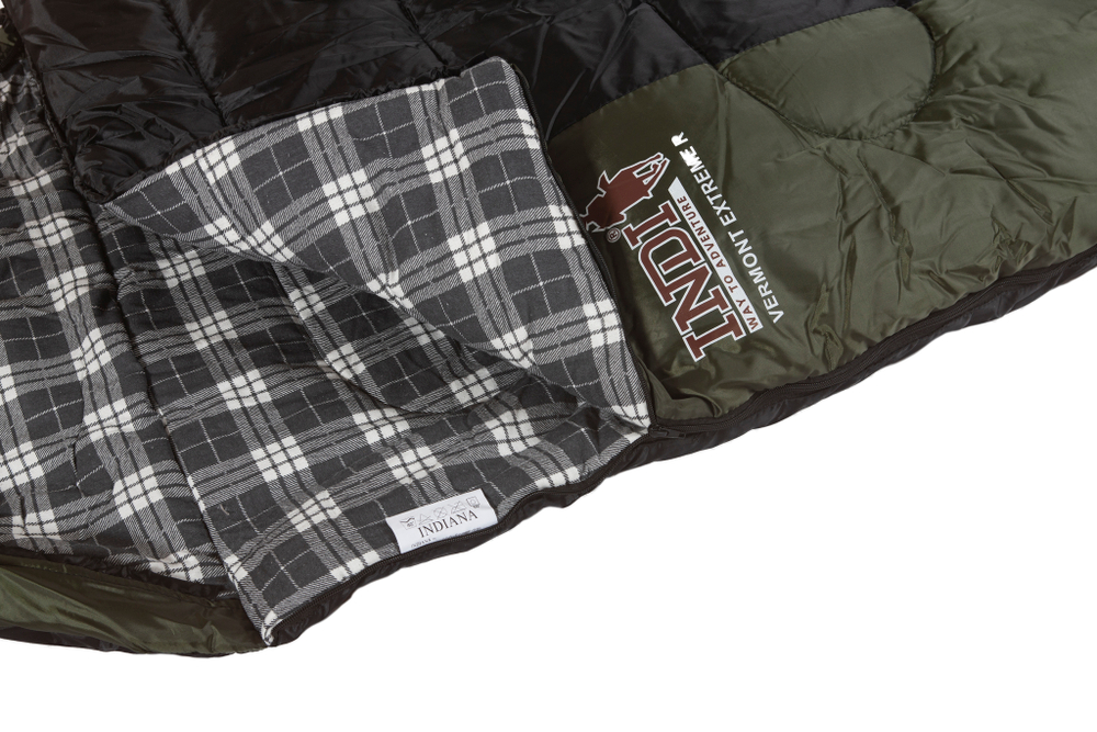 Спальный мешок Vermont Extreme L/R-zip, одеяло с подголовником INDIANA, сиреневый/синий, размер: правый