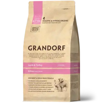 Сухой корм GRANDORF CAT Lamb&Turkey KITTEN, Ягненок с индейкой для котят 2кг