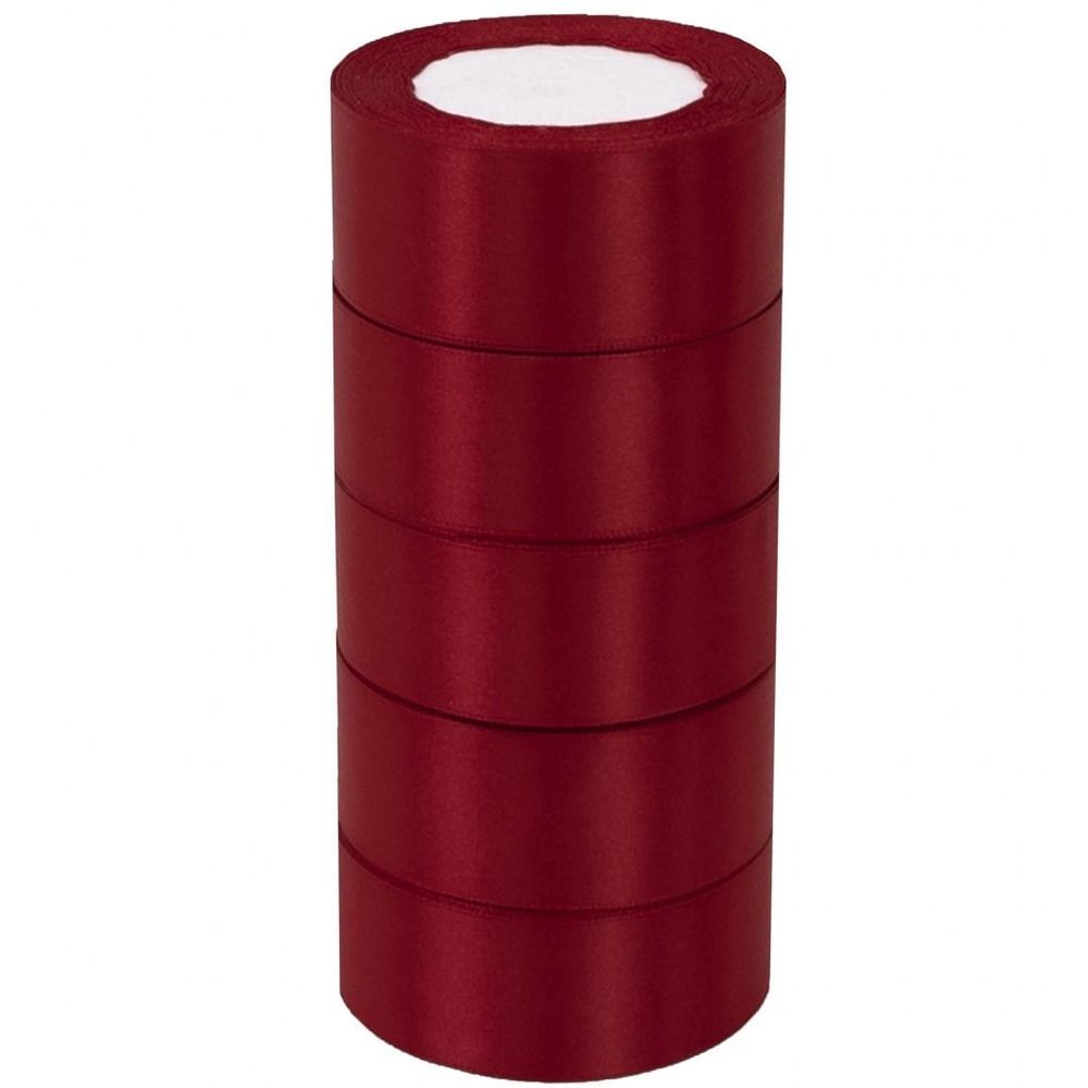 Лента атласная 3,8см*22,85м БУРГУНД