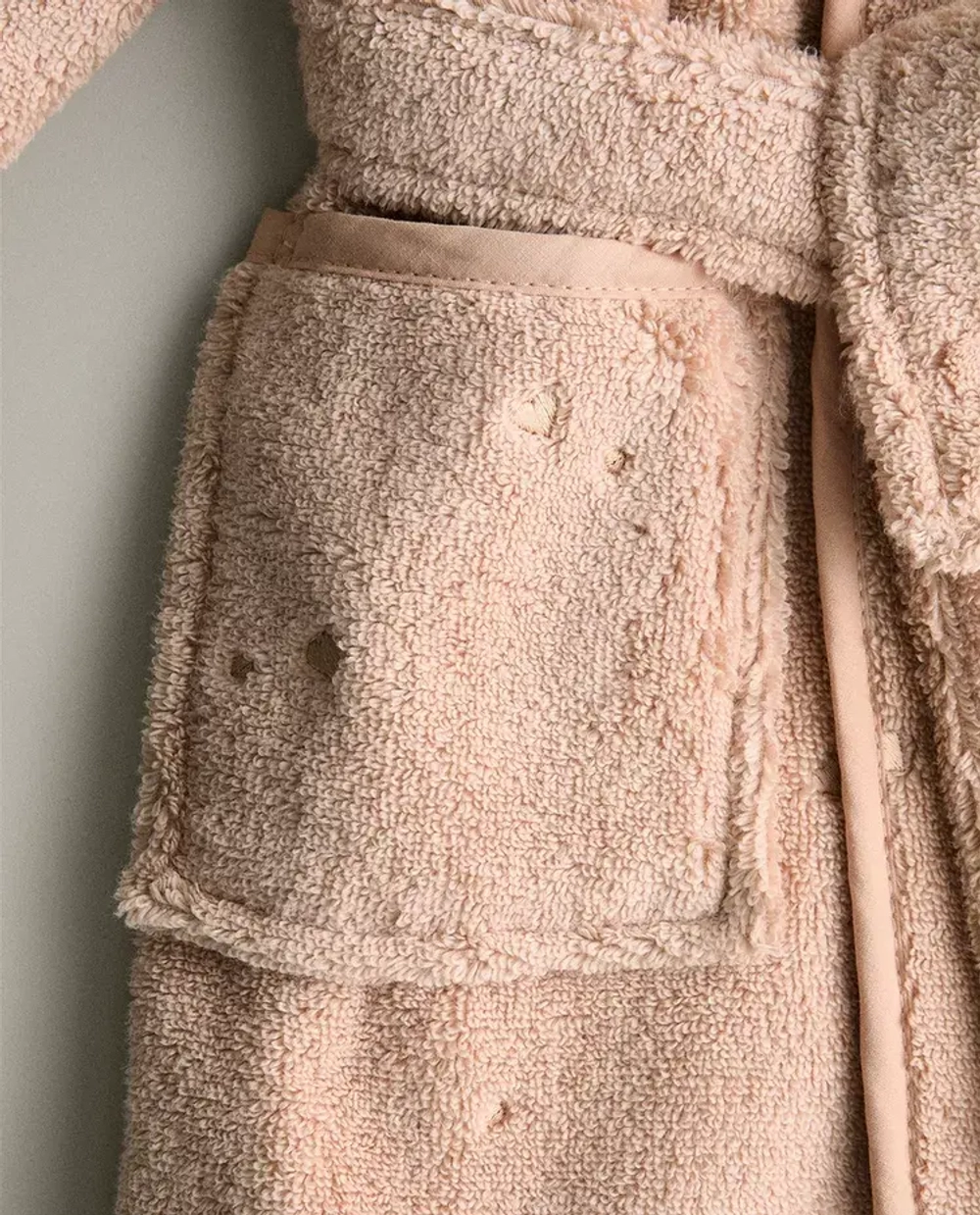 ZARA HOME ДЕТСКИЙ ХАЛАТ СО ЗВЕЗДАМИ И СЕРДЕЧКАМИ, РОЗОВЫЙ