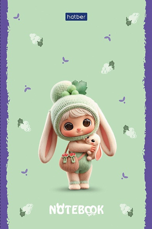 Блокнот А6 40 л. клетка ХАТБЕР ФрутоНяшки (40Б6лA1к)