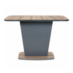 Стол кухонный обеденный раздвижной Цемент светлый/Белый Комфорт 110(145)х68х75 см