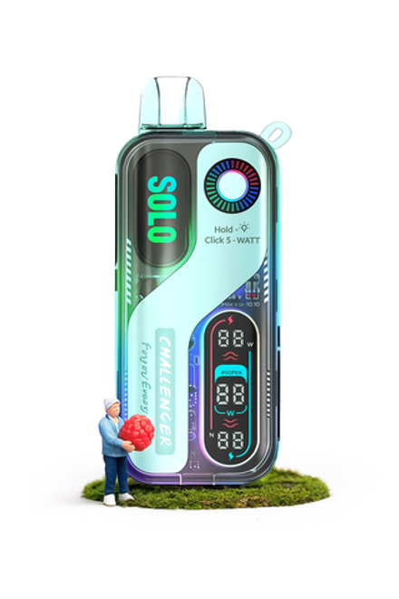 SOLOBAR SOLO 30K — Raspberry Cherry Ice (5% nic)