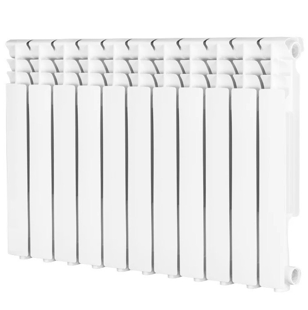 Радиатор алюминиевый Evolution EvA500 боковое подключение белый 11 секций