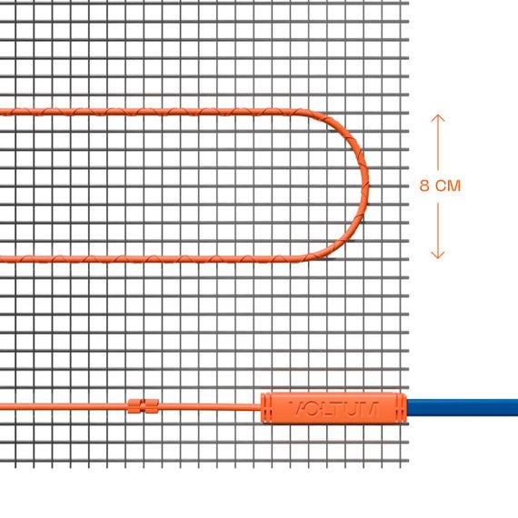 Нагревательный мат Voltum 150 Вт/м 5 м 2,5 м2 VLT01-150-2.5