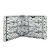 Стол-книжка пластиковый разборный бело-серый