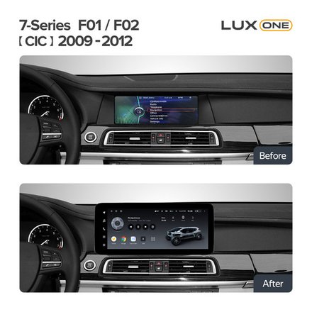 Магнитола BMW 7-серия F01, F02 2008-2012 (CIC) - Teyes LUX ONE 360 монитор 12.3" 2K QLED на Android 10, 6/128Гб, CarPlay, 4G SIM-слот, 4 камеры в комплекте