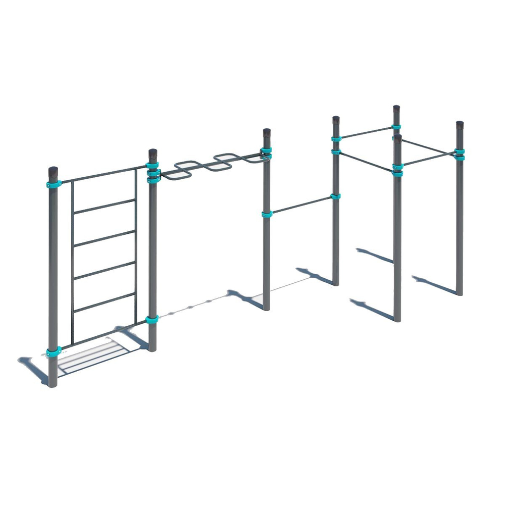 Воркаут комплекс 5 турников, рукоход-змеевик и шведская стенка - Ковдор