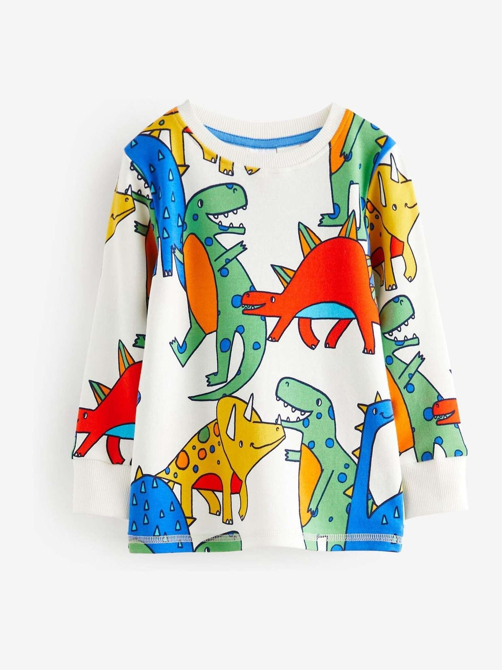 Пижама для мальчика Next 665-634, 3 шт., Синий, Молочный, Желтый