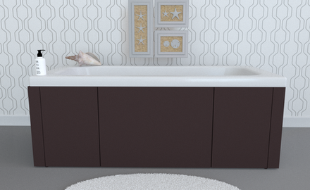 Экран под ванну комбинированный TR-8-210 темно-коричневый матовый soft touch