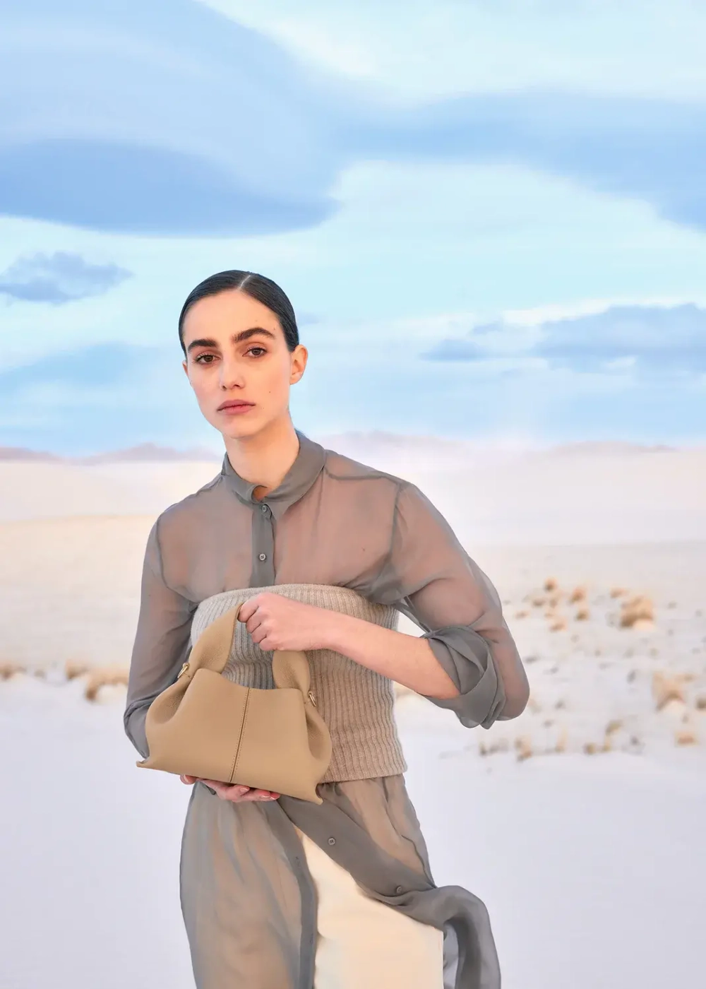 POLENE СУМКА NUMERO NEUF MINI, БЕЖЕВЫЙ