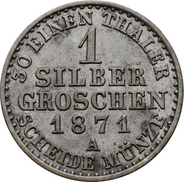 1 серебряный грош 1871 Германия (Пруссия) "A"