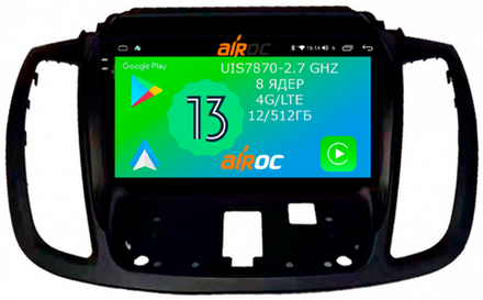 Магнитола для Ford Kuga 2011-2019 - Airoc 2K AU-1717 на Android 13, TS20, 12/512Гб, SIM-слот