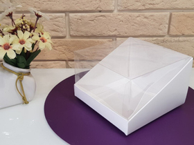 Коробочка с панорамным окном под бенто 131*131*85