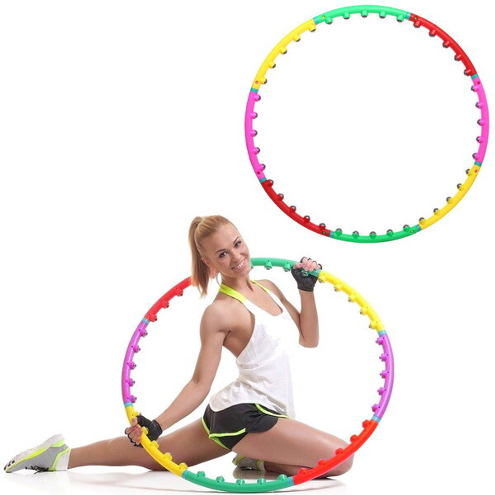 Обруч массажный с магнитными вставками «Wellness» 98 см