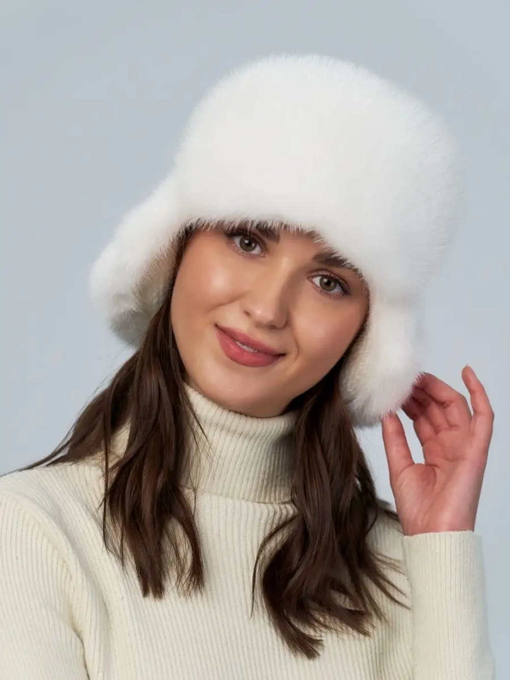 шапка женская зимняя норковая