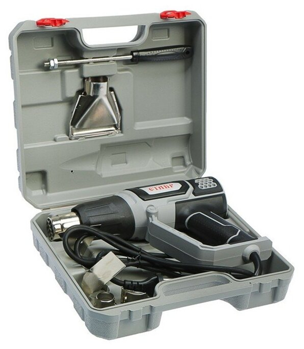 Строительный фен СТАВР ФТЭ-2000М Case, 2000 Вт серый