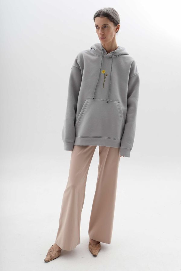 Худи Warm Одуванчик Серый - фото 4