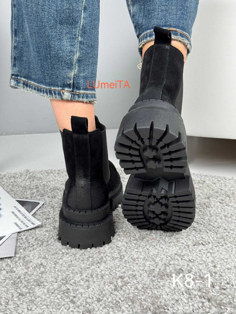 Ботинки нат. кожа по 6 пар (36-40)р./ k8-1