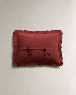 ZARA HOME НАВОЛОЧКА ДЛЯ ДЕКОРАТИВНОЙ ПОДУШКИ ДЛЯ ДЕТЕЙ С ВЫШИВКОЙ, КРАСНОВАТО-КОРИЧНЕВЫЙ