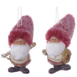 GAEM Фигурка декоративная подвесная "Дед Мороз", L6 W7 H12 см, 2в.