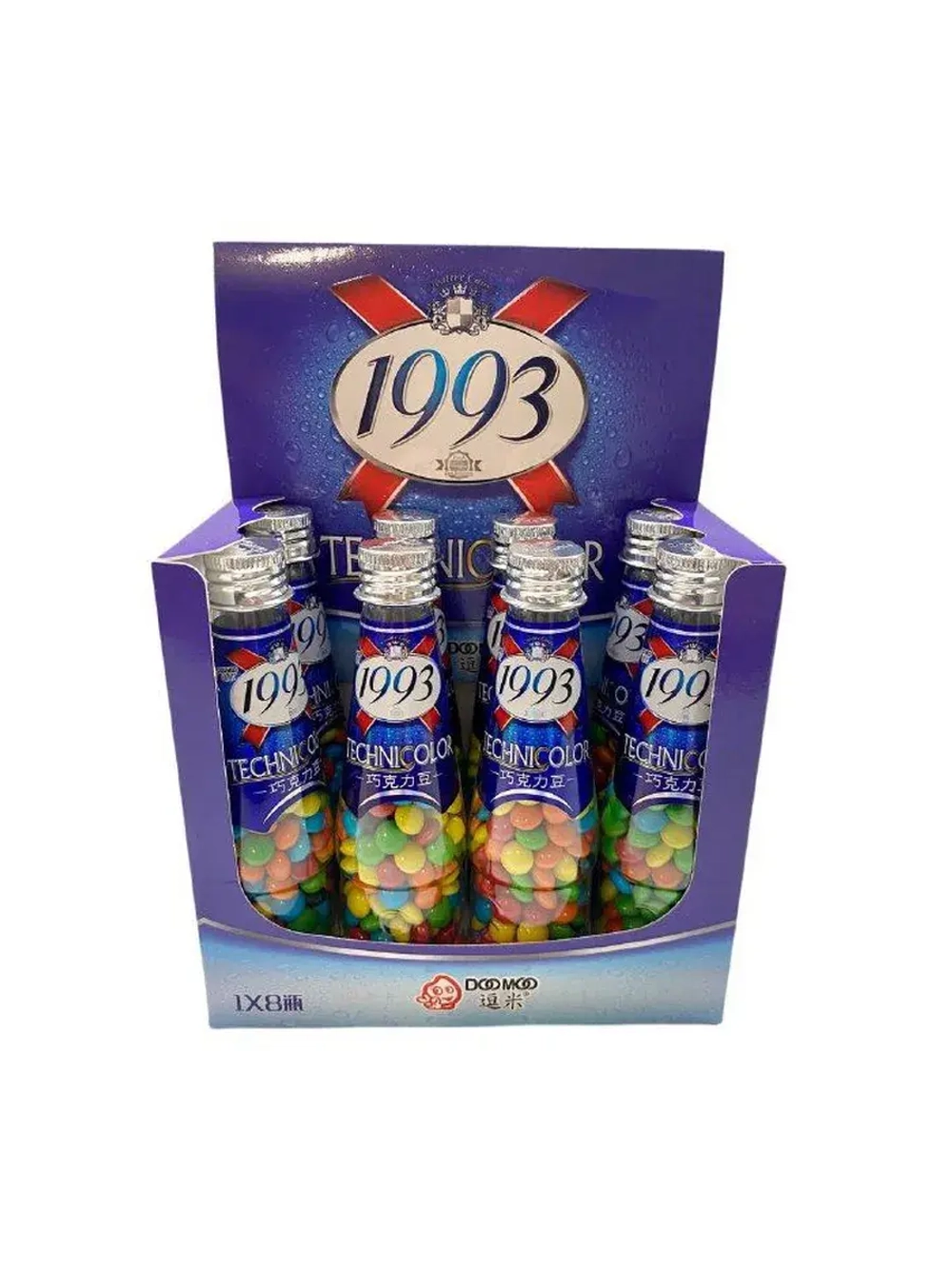 Шоколадное драже в синих бутылочках 75 г * 8 шт