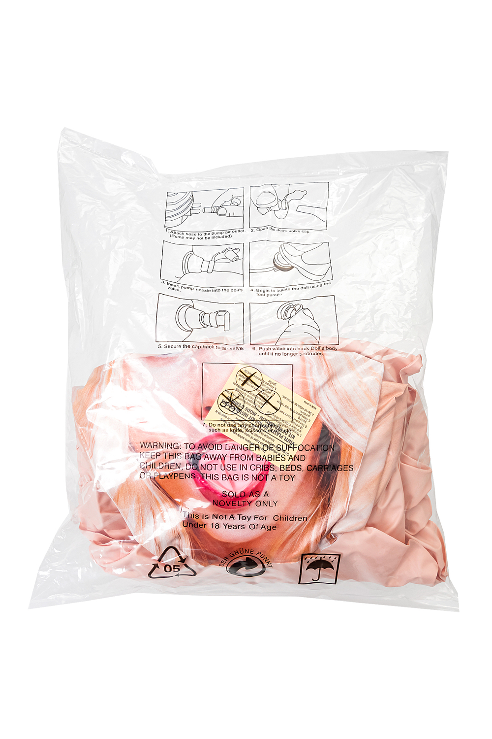 Кукла надувная Dolls-X by TOYFA Lilit, блондинка, с тремя отверстиями, 150 см