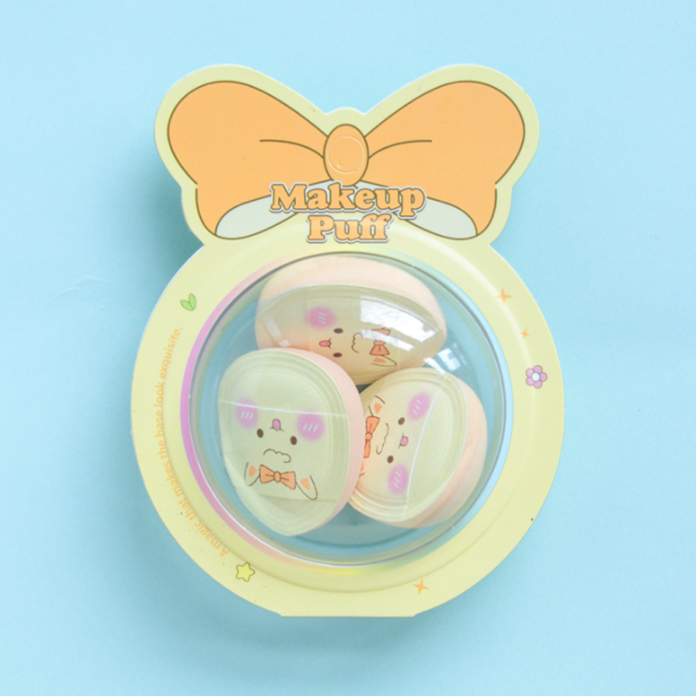 Набор бьюти блендеров &quot;Cute Bunny&quot;, оранжевый