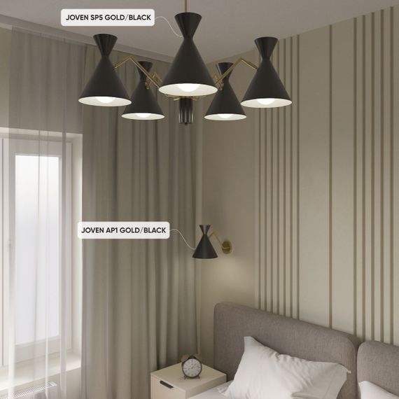 Подвесная люстра Crystal Lux Joven SP5 Gold/Black