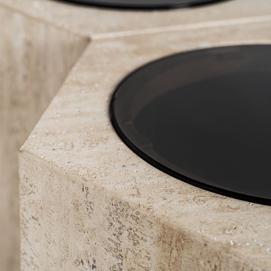 Журнальный столик Thiennes 36124 из травертина