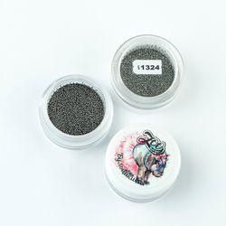 1324 Бульонки металлические чёрные 0.6 мм (10 г)