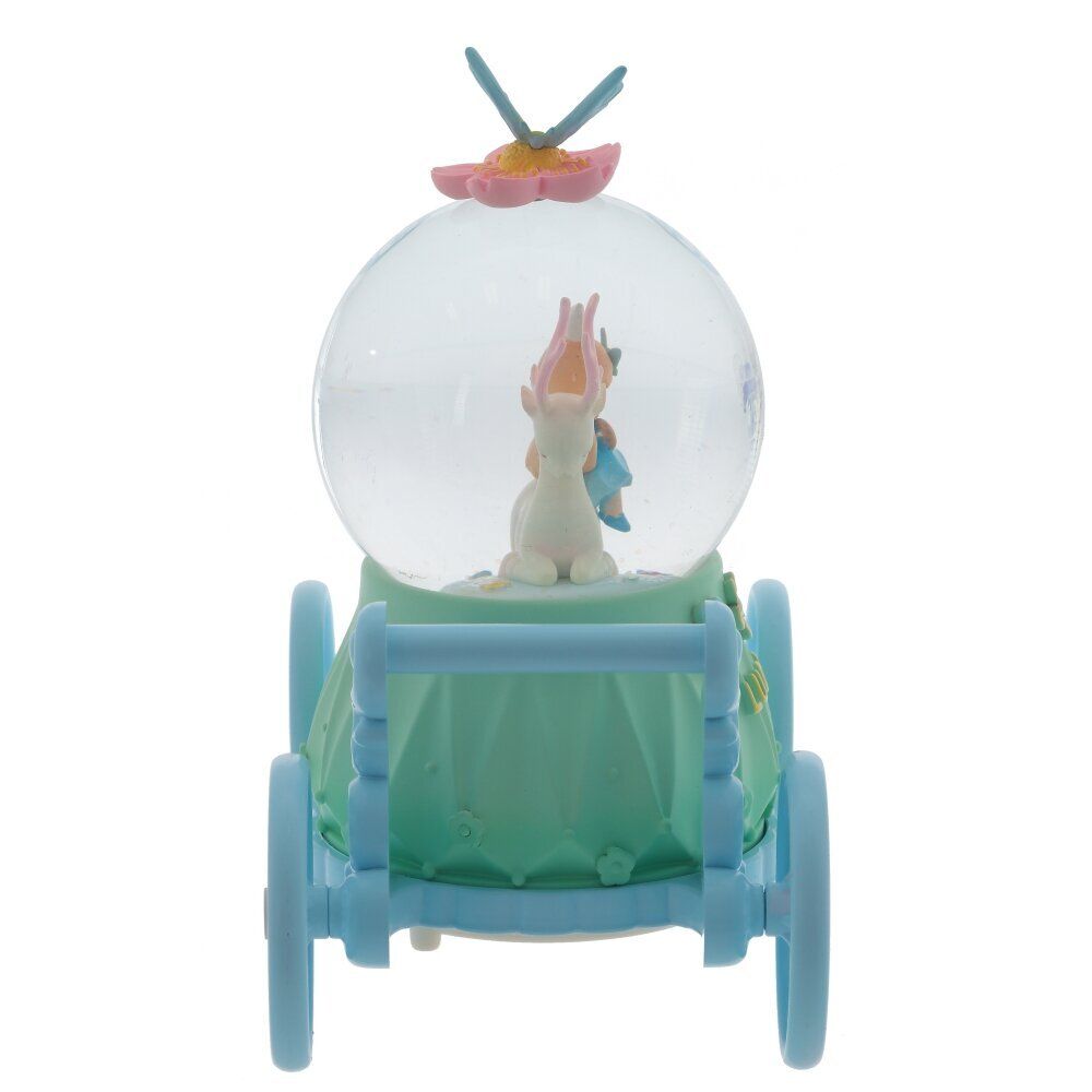 GAEM Фигурка декор "Девочка с оленем" в стекл шаре (муз, подсвет, вьюга, 2xAAA н/п), D8, L17 W9 H17 см