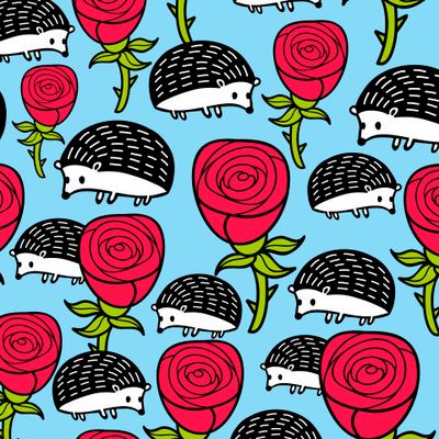 Ежики в розах