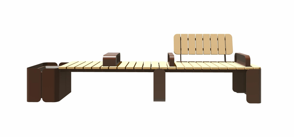 Скамья с вазоном SK00380