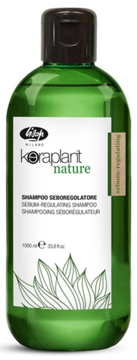 Себорегулирующий шампунь - Lisap Keraplant Nature Sebum-Regulating Shampoo 1000 мл