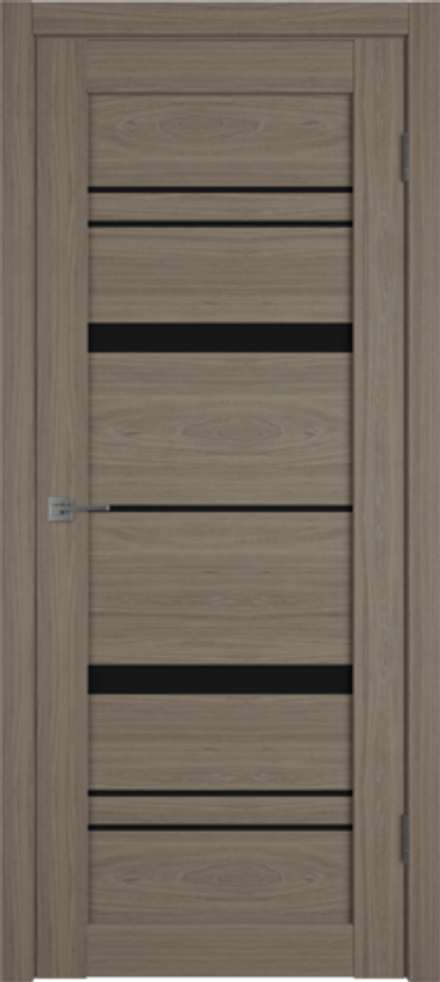 Межкомнатная дверь экошпон VFD (ВФД) Atum Pro 26 Brun Oak стекло Black Gloss