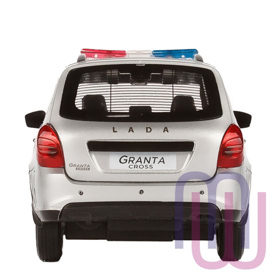 МОДЕЛЬ МАШИНЫ 1/24 LADA GRANTA CROSS ПОЛИЦИЯ СЕРЕБРЯНЫЙ