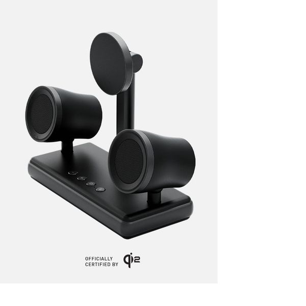 Настольное зарядное устройство со стерео колонкой Energea MagAudio Stand, Темно-серый | Gunmetal