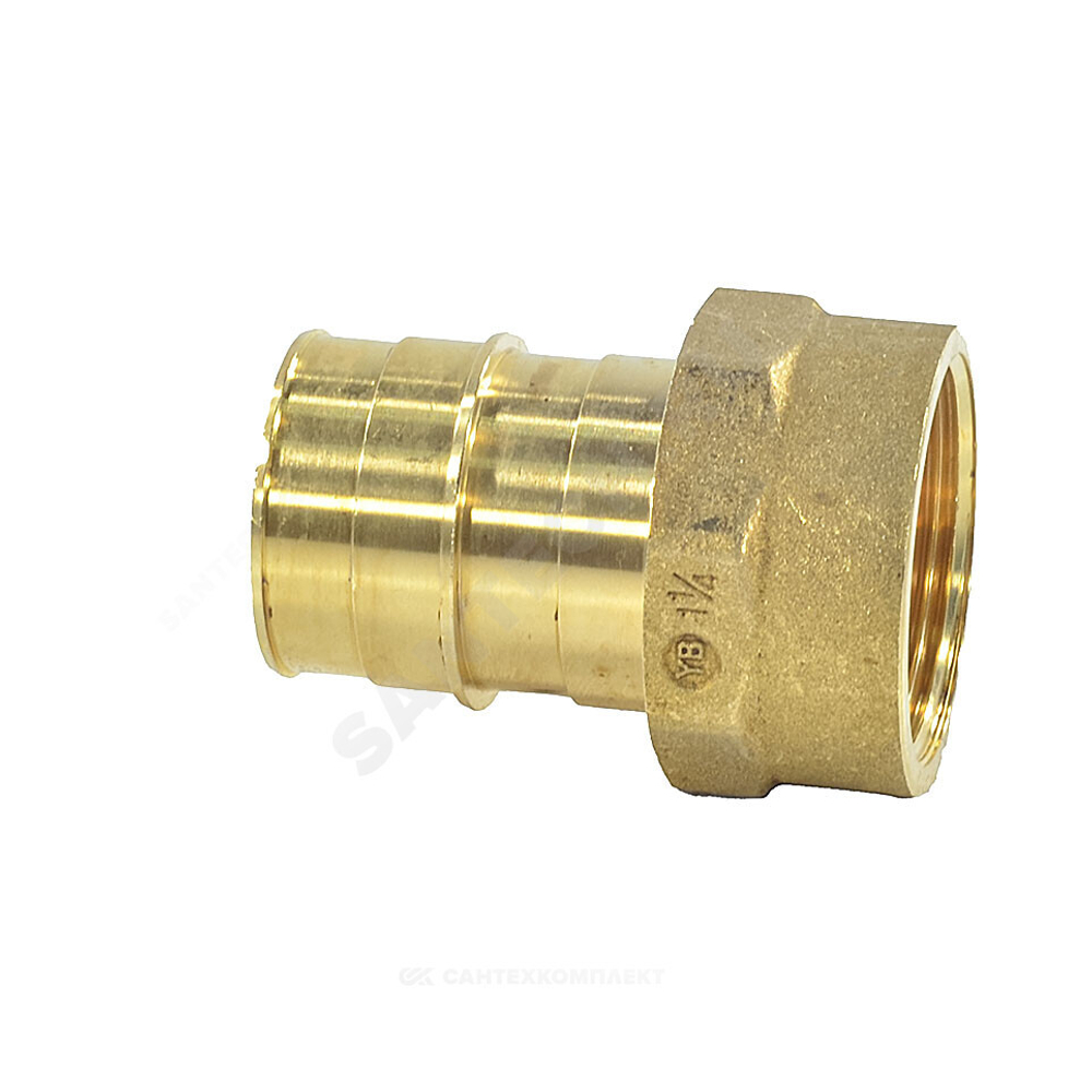 Муфта для PE-X труб радиальная латунь Дн 25х3/4" ВР РОС